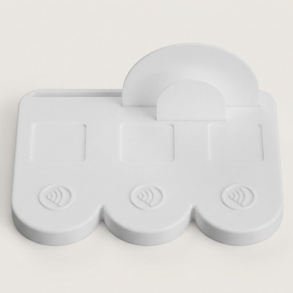 NFC-display basis met magneten (3 vakjes + visitekaarthouder)