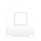 NFC-display achterwand Rond met vierkant informatievlak