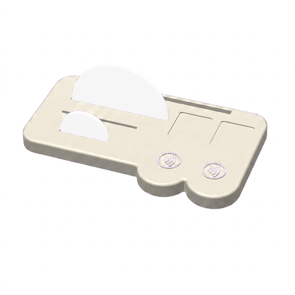 NFC-display basis met magneten (2 vakjes + visitekaarthouder)