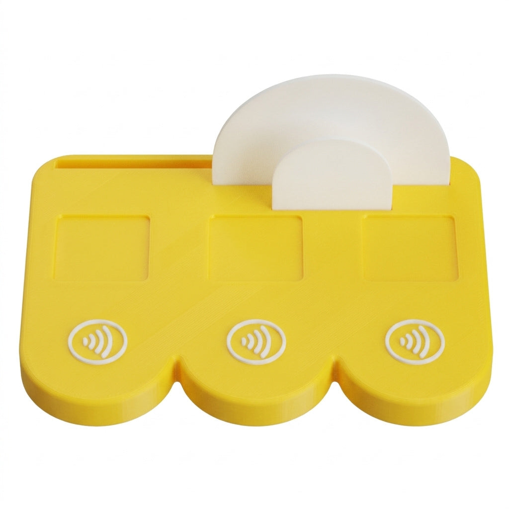NFC-display basis met magneten (3 vakjes + visitekaarthouder)