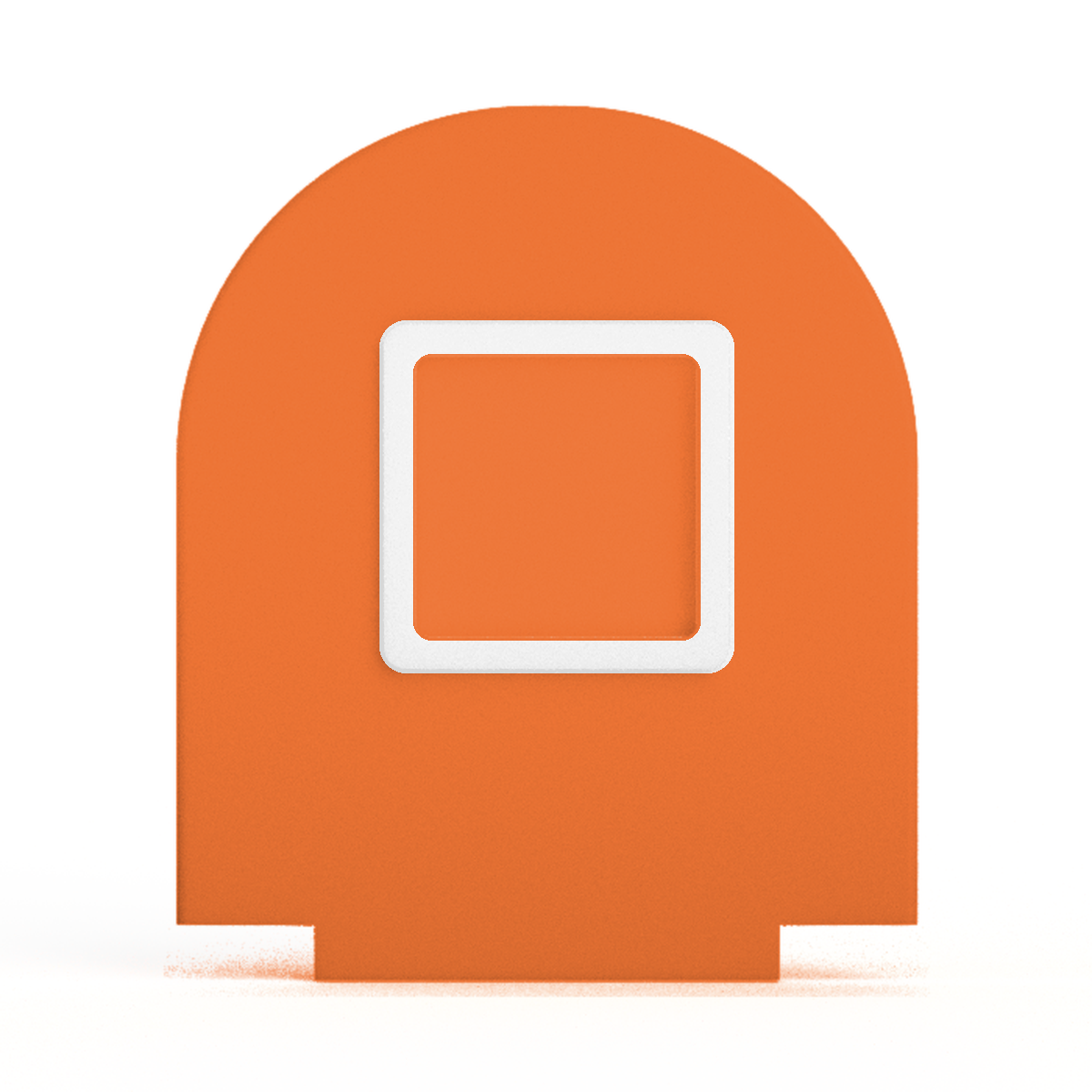 NFC-display achterwand Rond met vierkant informatievlak