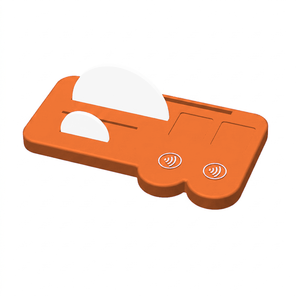 NFC-display basis met magneten (2 vakjes + visitekaarthouder)
