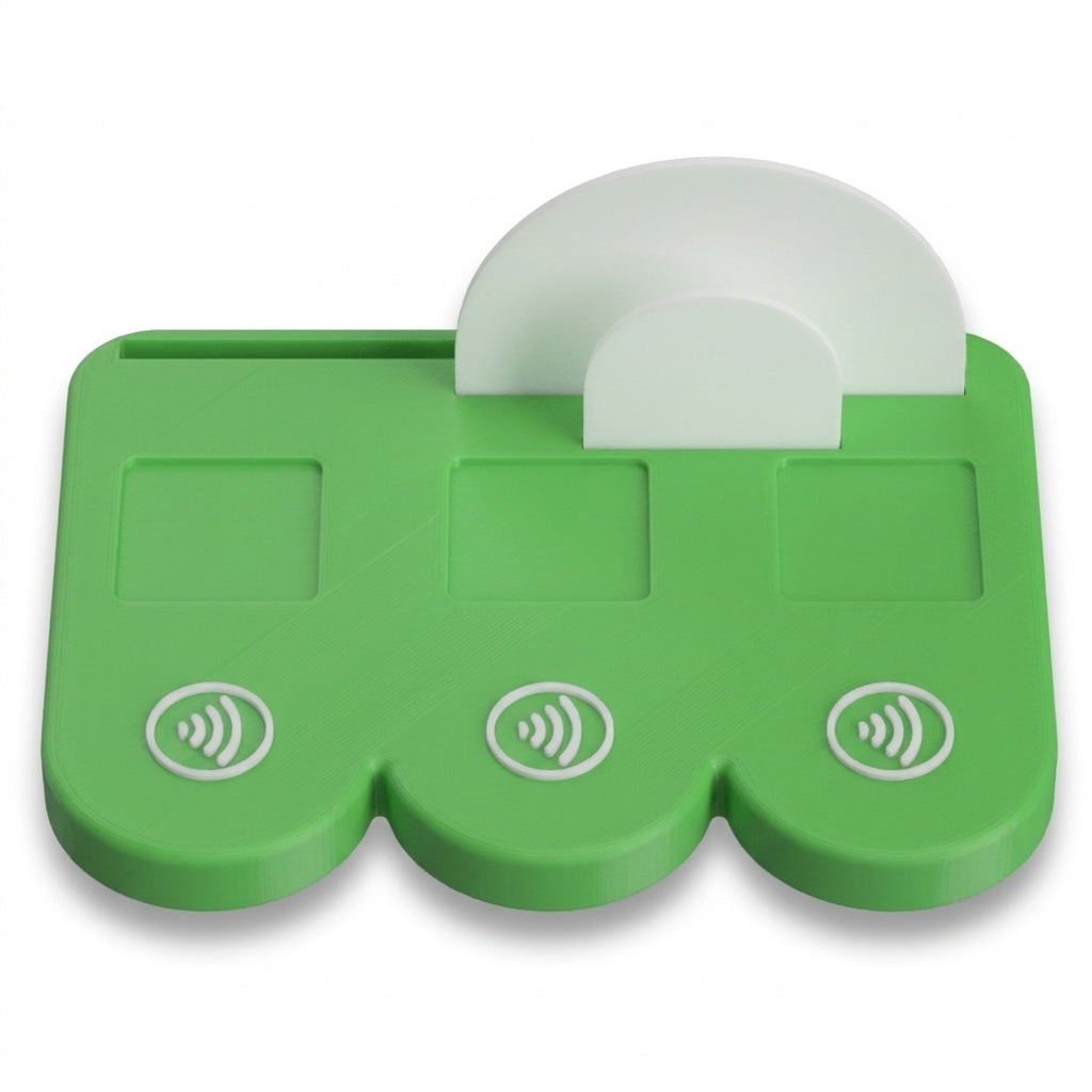 NFC-display basis met magneten (3 vakjes + visitekaarthouder)