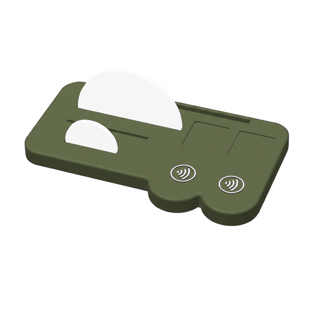NFC-display basis met magneten (2 vakjes + visitekaarthouder)
