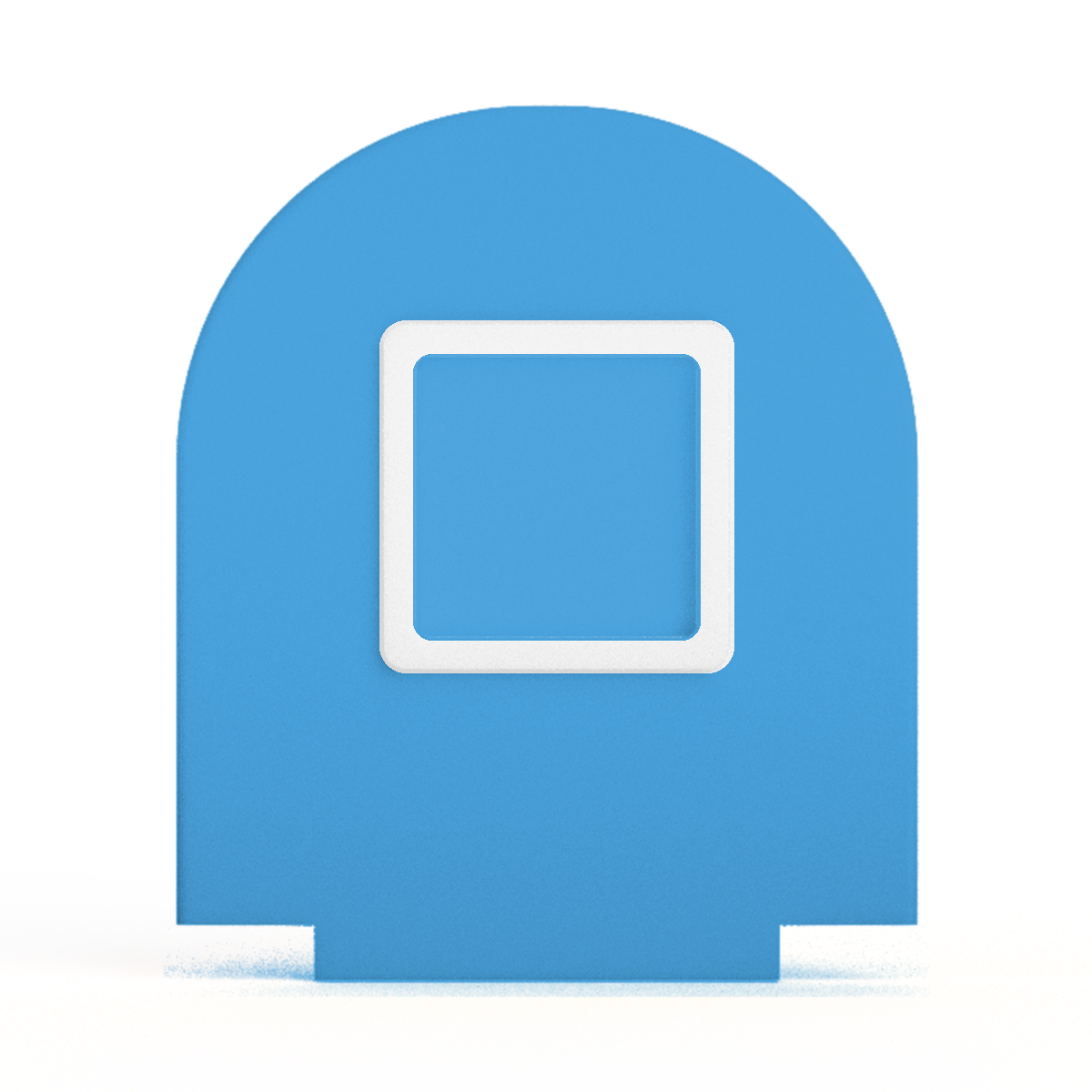 NFC-display achterwand Rond met vierkant informatievlak