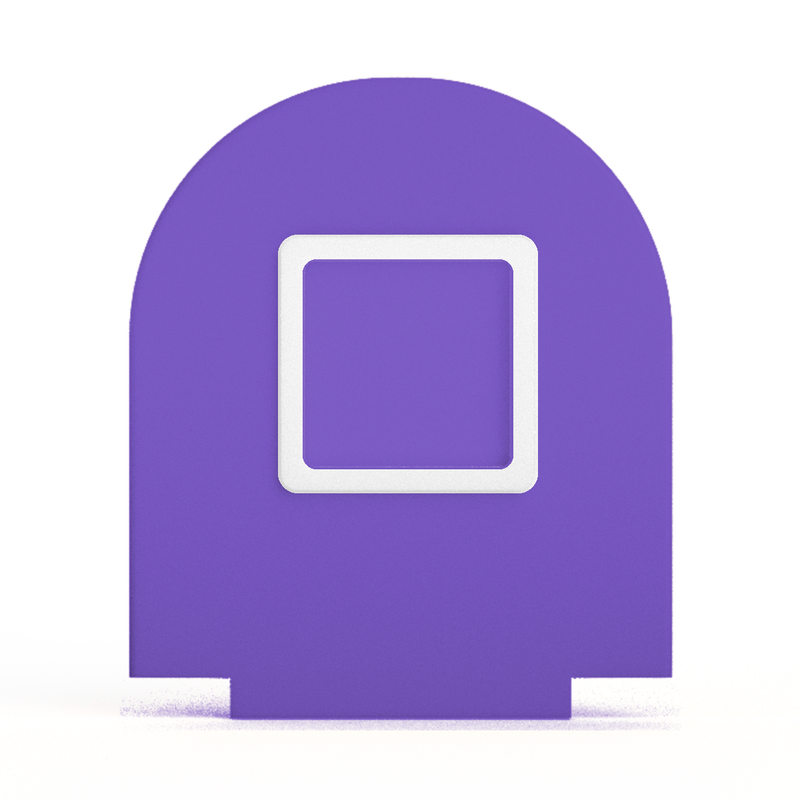 NFC-display achterwand Rond met vierkant informatievlak