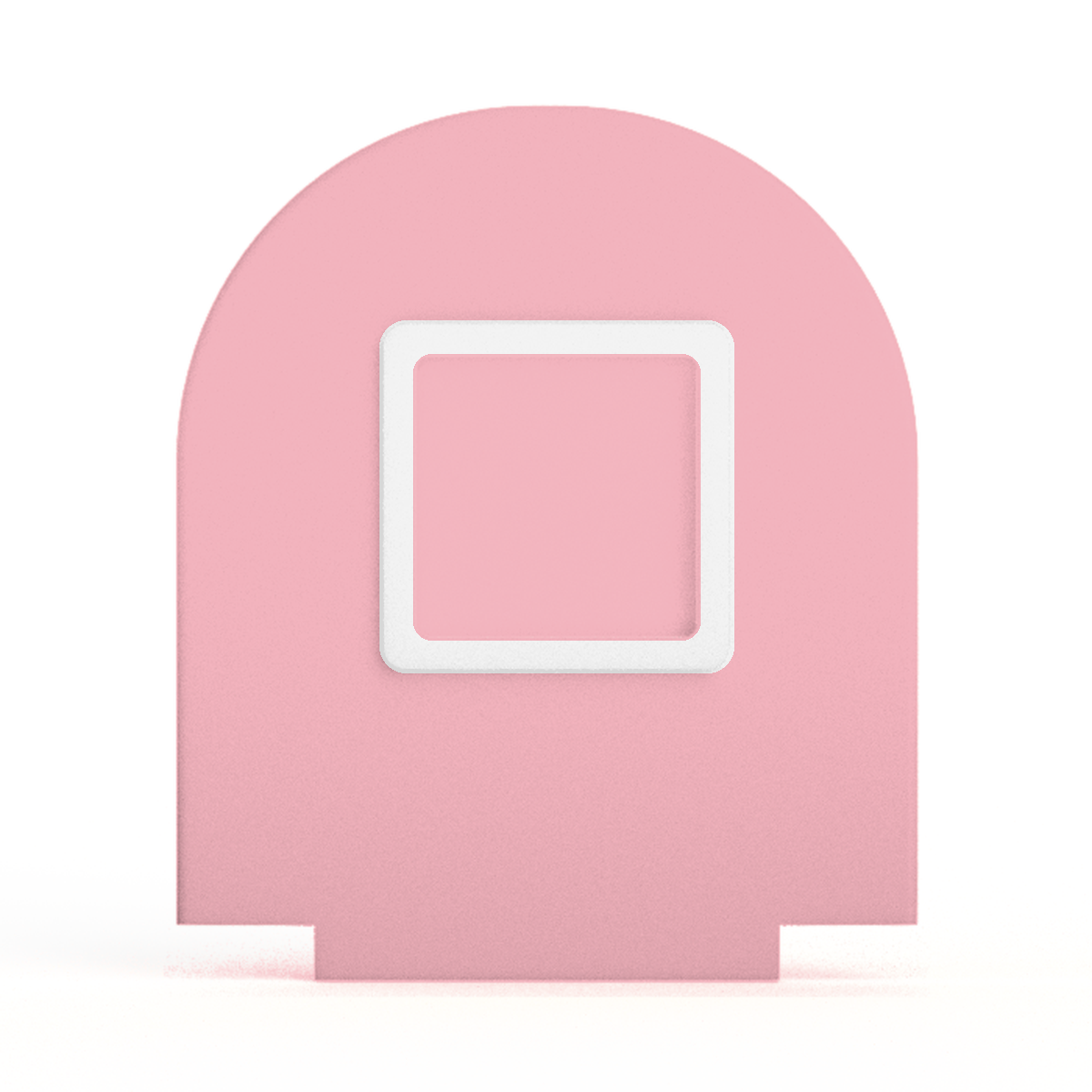 NFC-display achterwand Rond met vierkant informatievlak