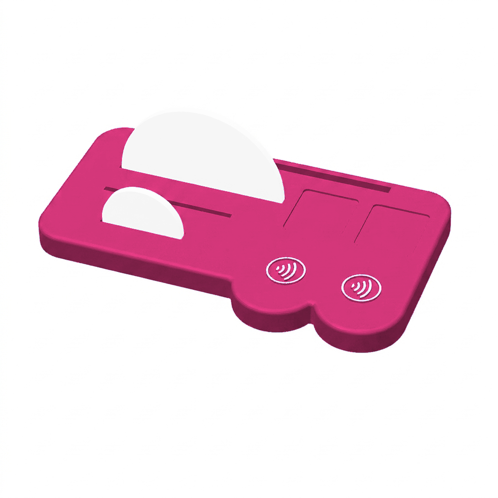 NFC-display basis met magneten (2 vakjes + visitekaarthouder)
