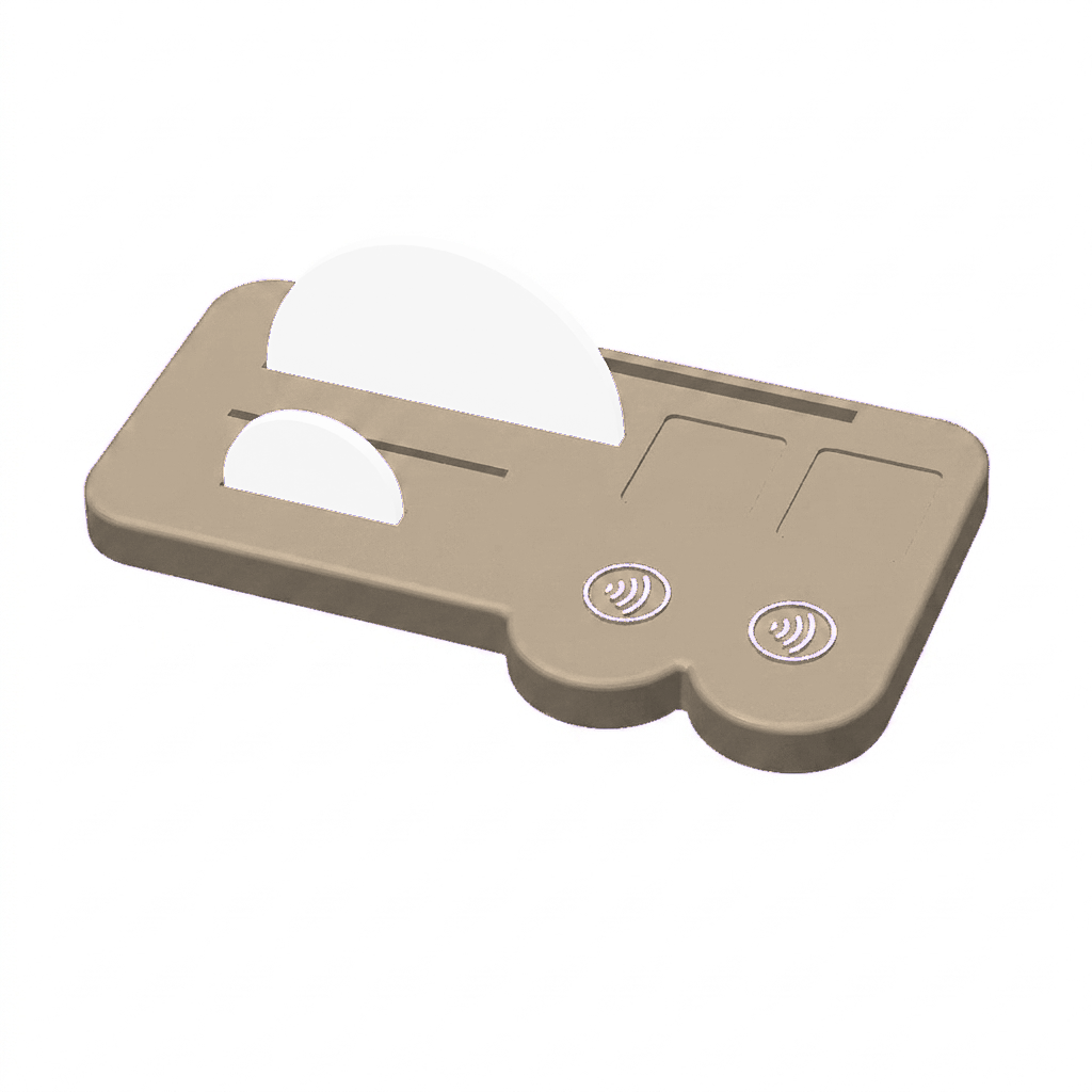 NFC-display basis met magneten (2 vakjes + visitekaarthouder)