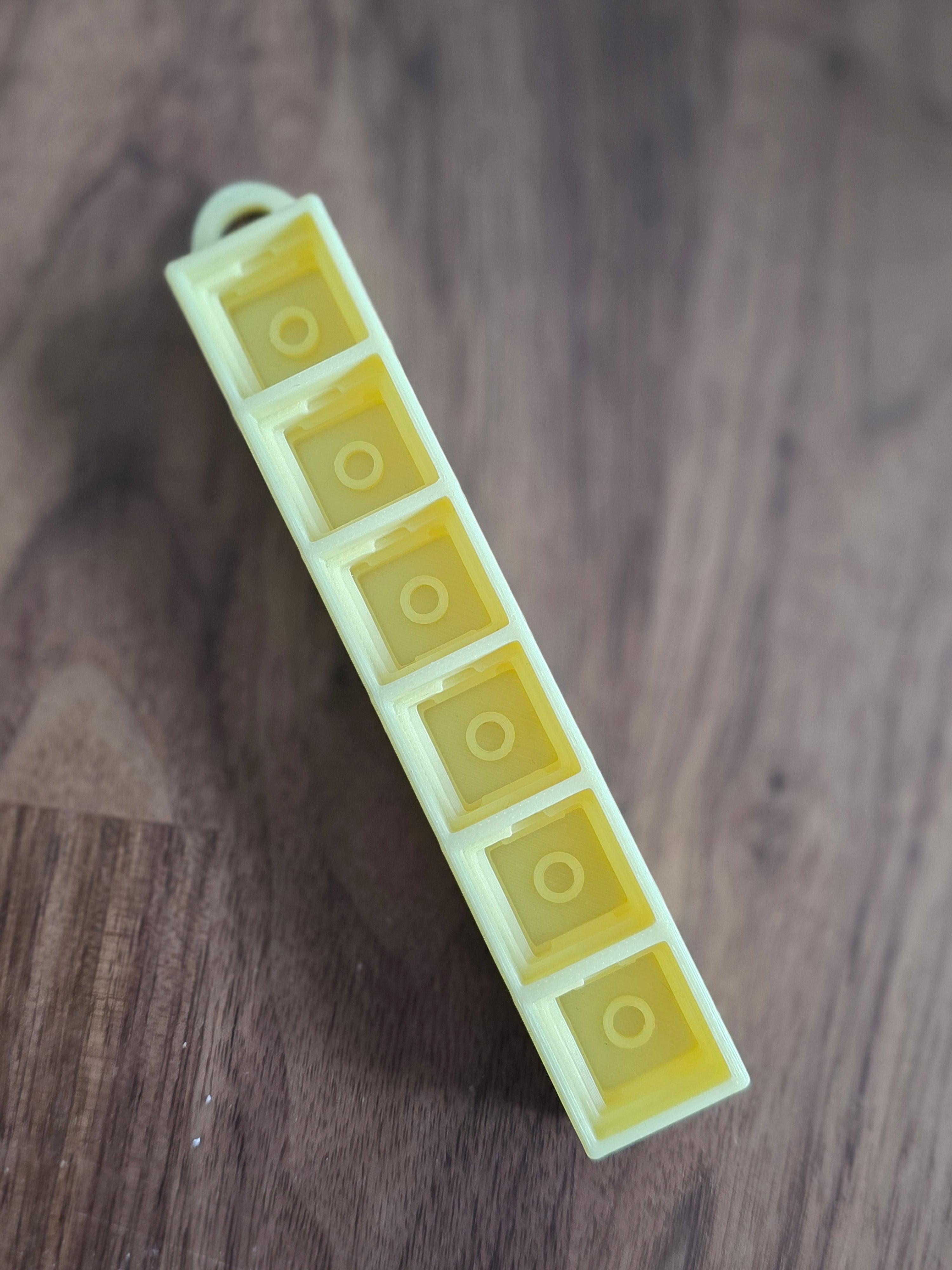 Clicker-Basis mit Schlüsselanhänger (6 Fächer)