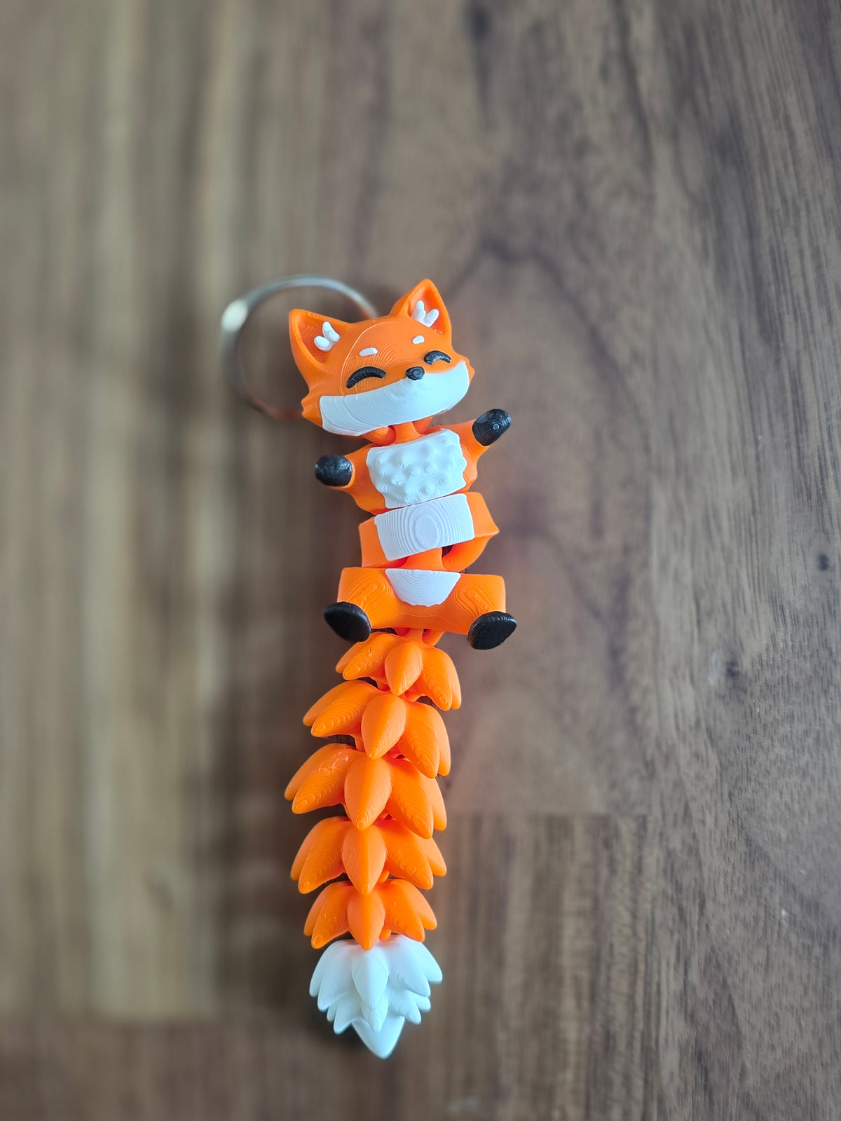 Fuchs mit flexiblem Schwanz Schlüsselanhänger