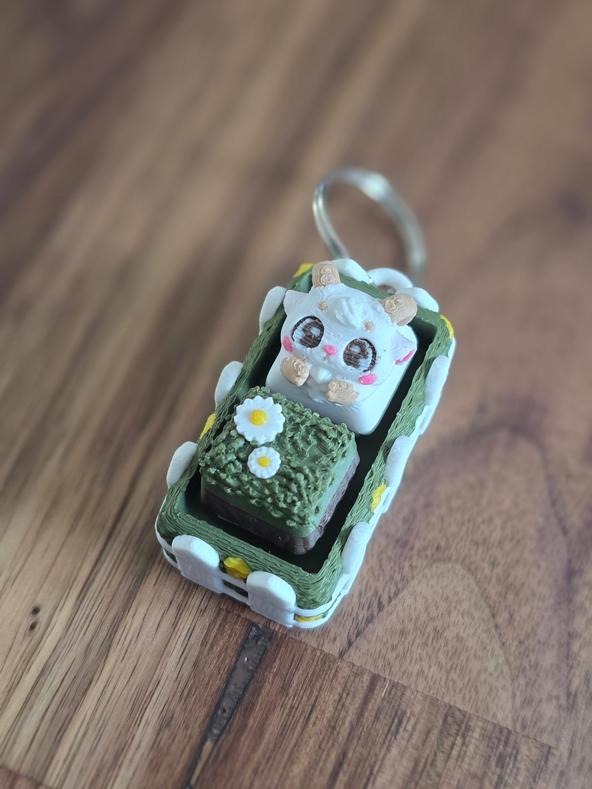 Grasveld clicker met koe en geit