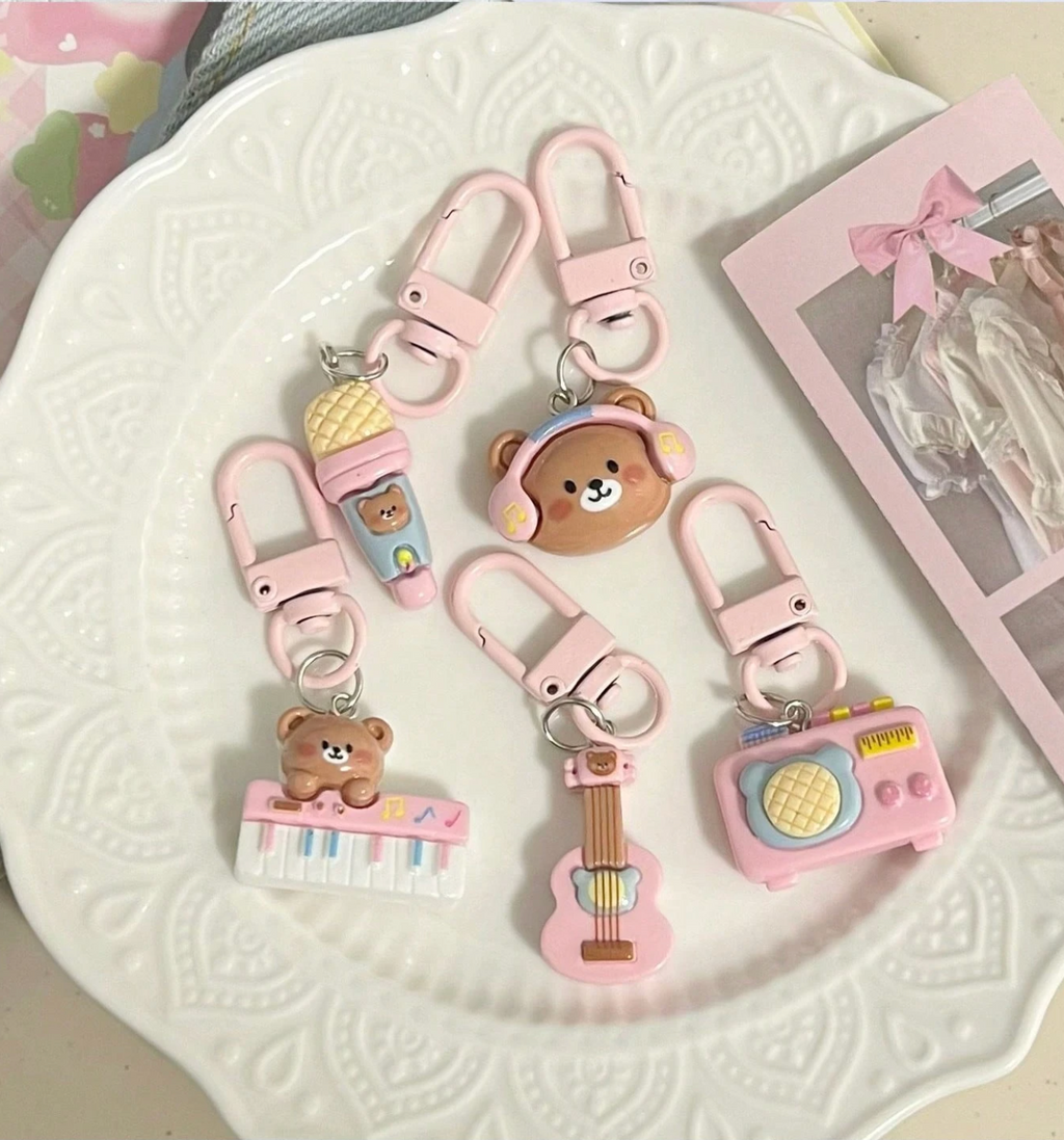 Roze beren charms