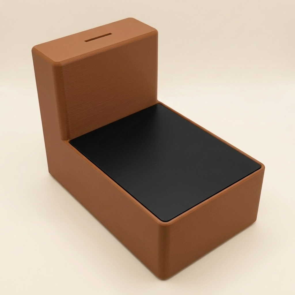 Bruine displaybox met zwart deksel