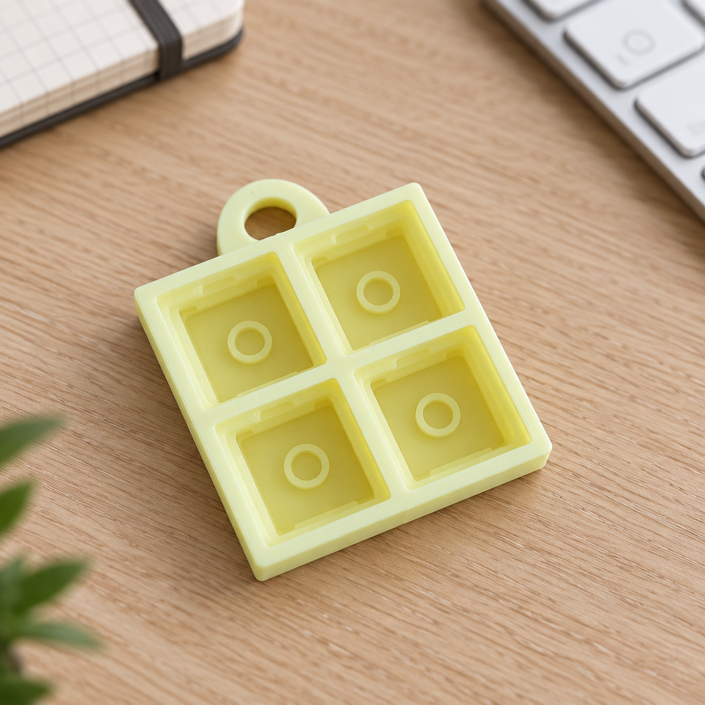 Citroengele clicker-base op een bureau