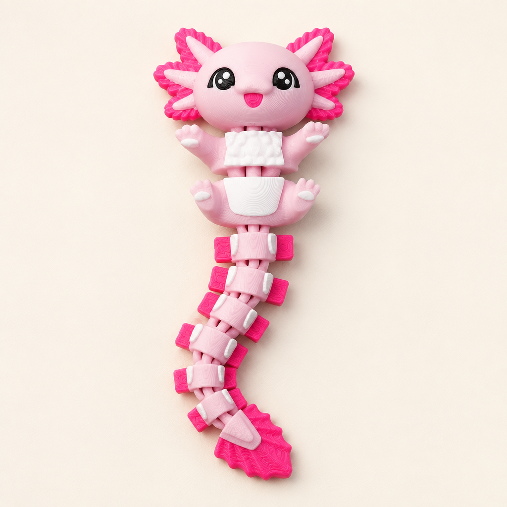 Coverfoto axolotl met flexibele staart magneet