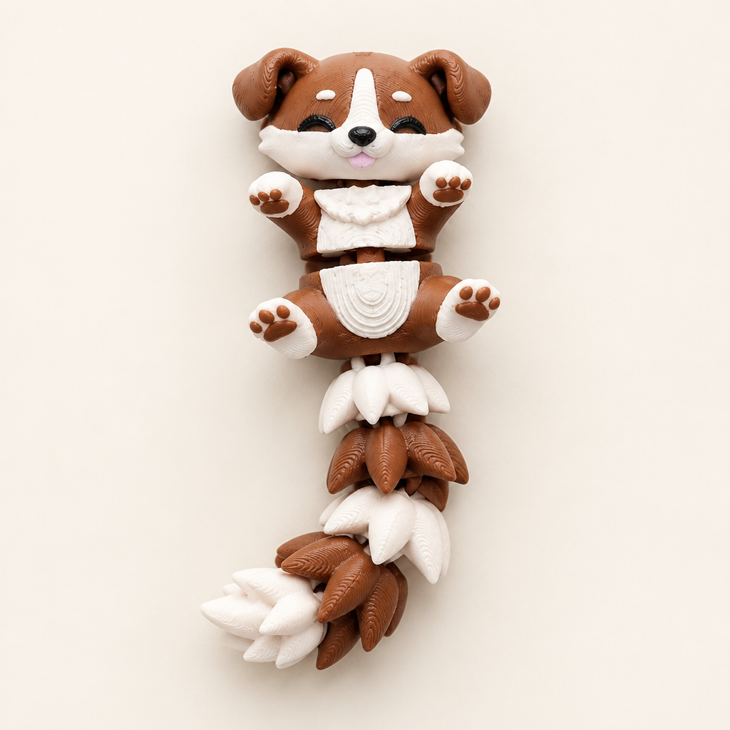 Puppy met flexibele staart