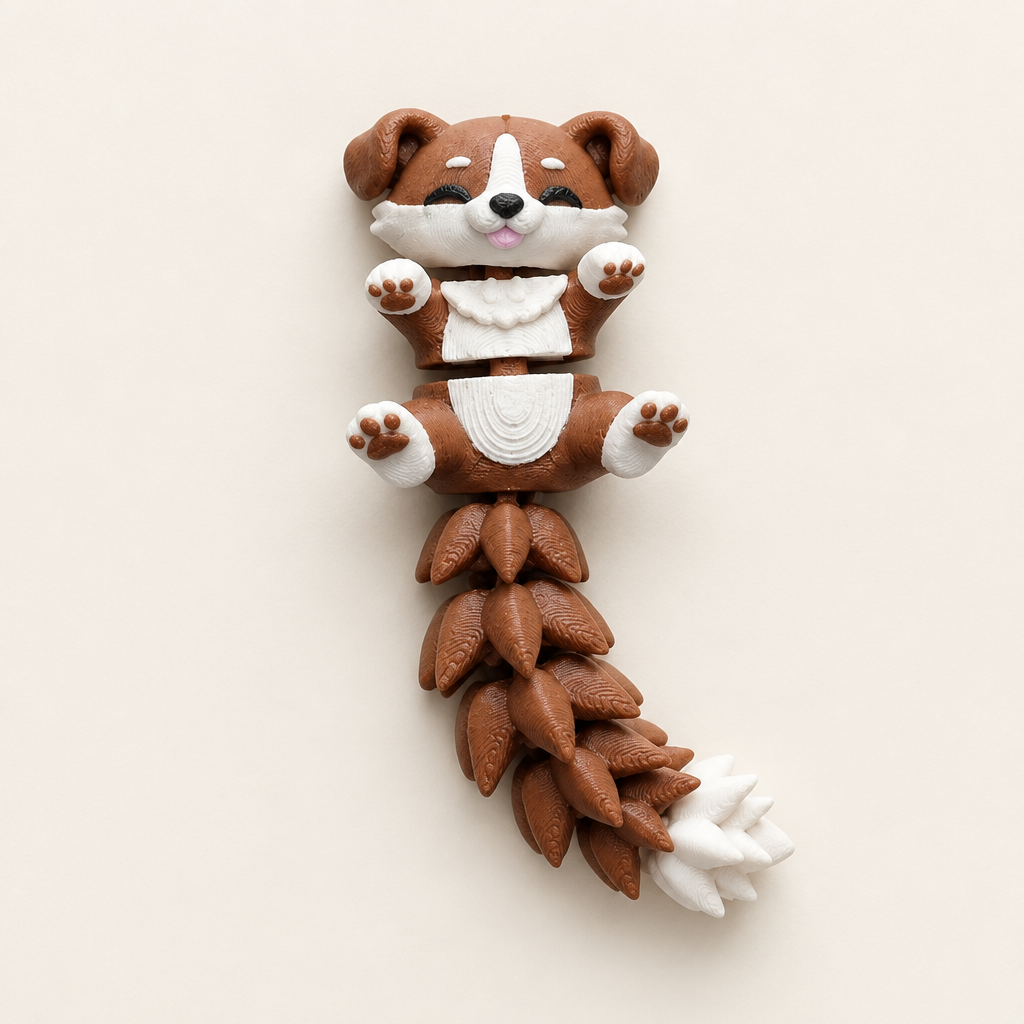 Coverfoto puppy met flexibele staart magneet