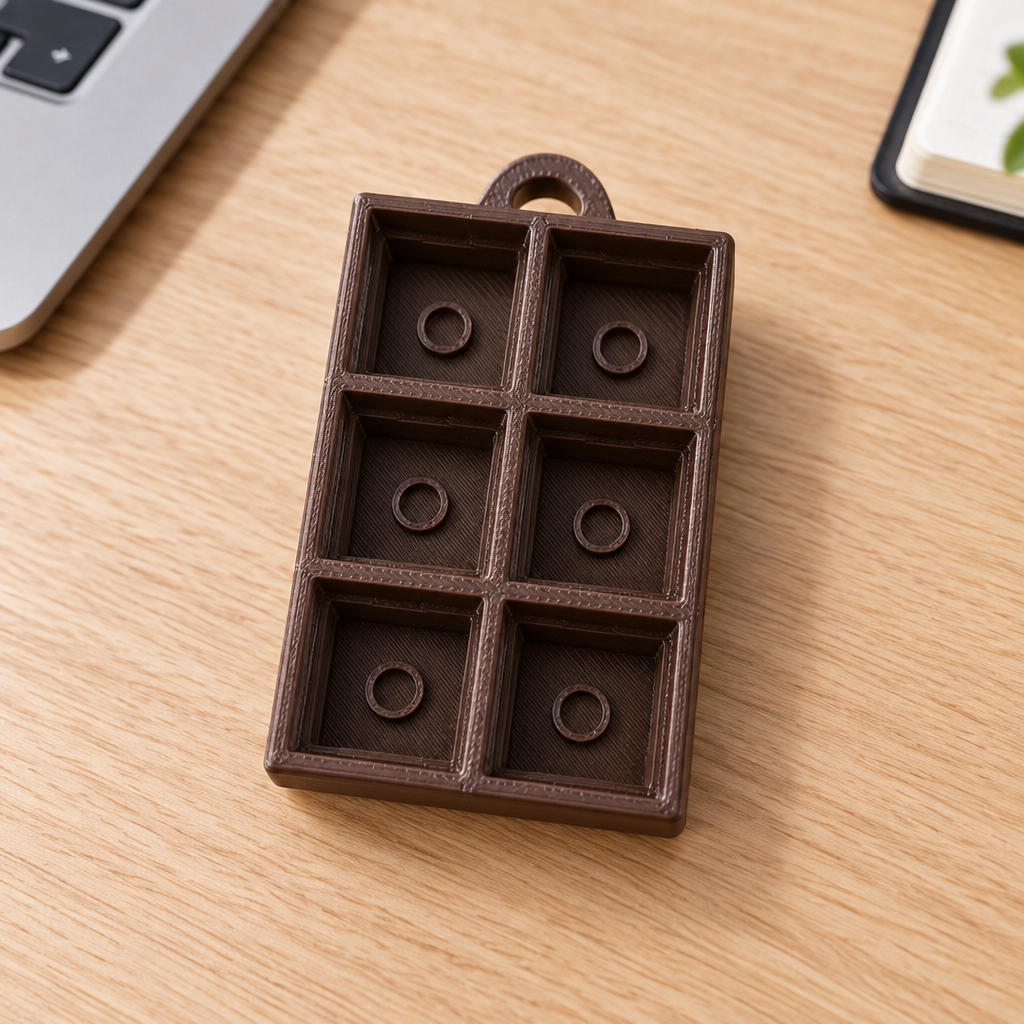 Donkerbruine clicker op een bureau