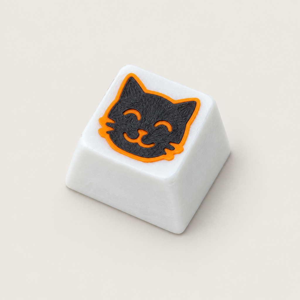 Enkele witte kat-keycap