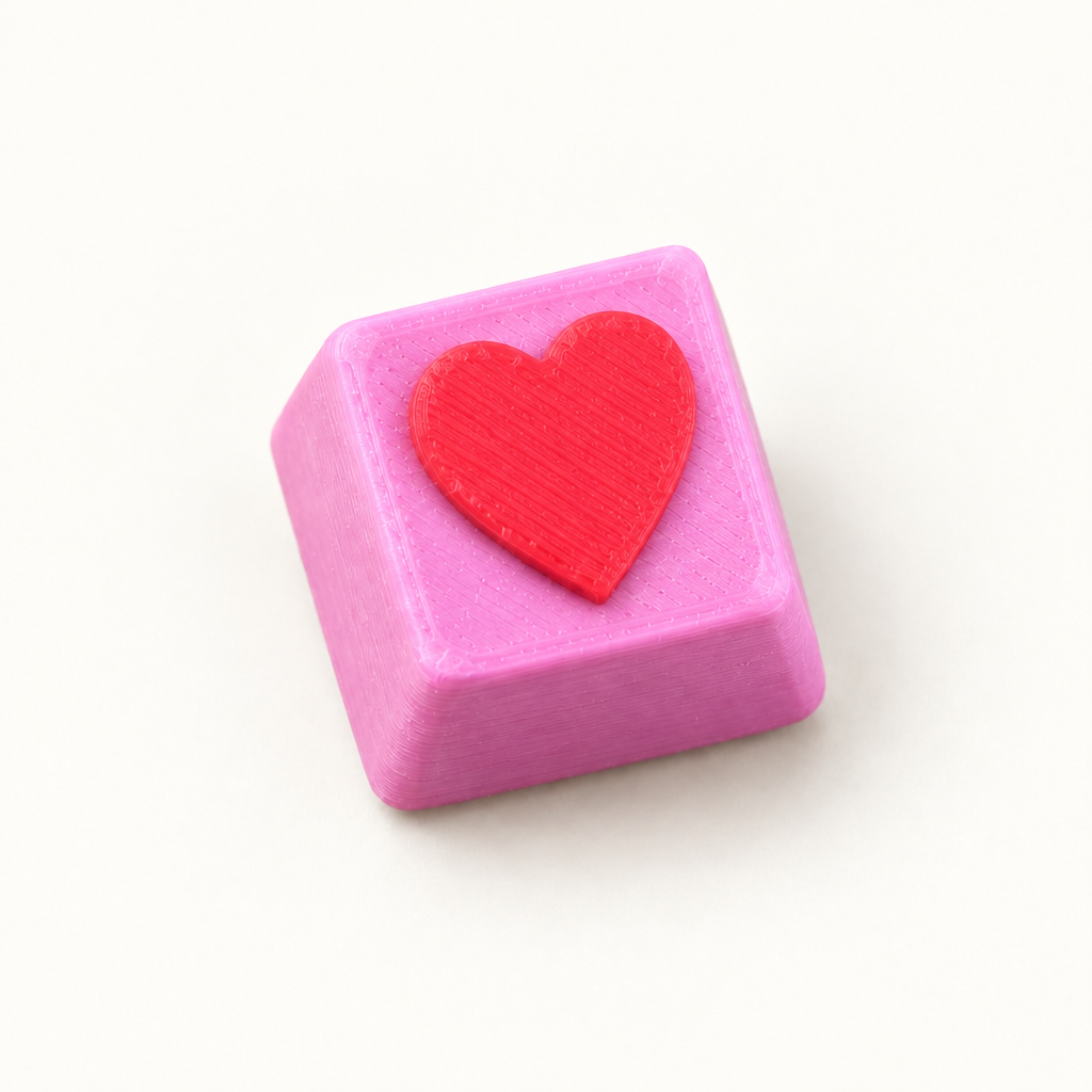 Gecorrigeerde enkele hart-keycap