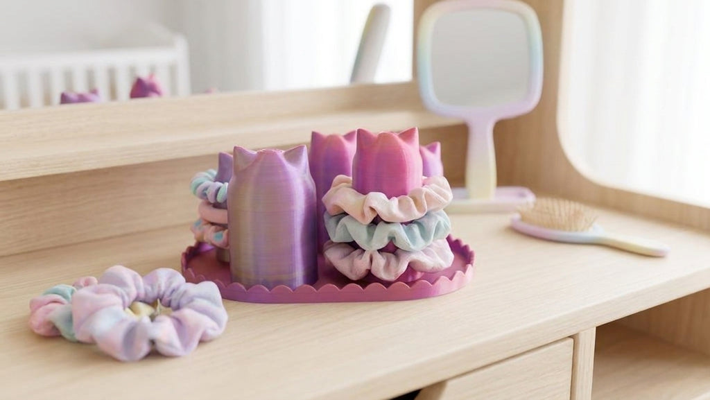 Haarelastiekjes organizer met kattendesign