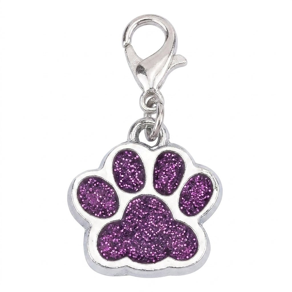 Glitter pootafdruk-charm met karabijnsluiting charm - Studio Axis
