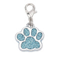 Glitter pootafdruk-charm met karabijnsluiting charm - Studio Axis