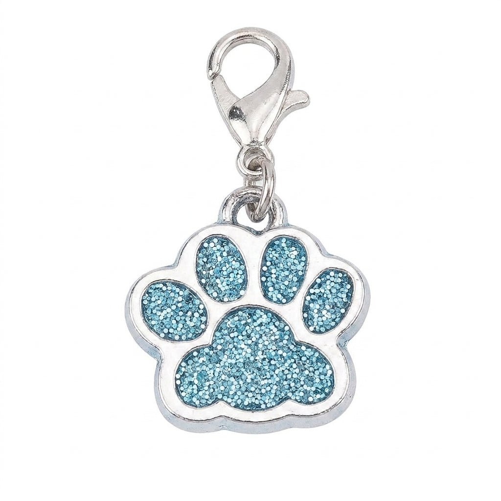 Glitter pootafdruk-charm met karabijnsluiting charm - Studio Axis