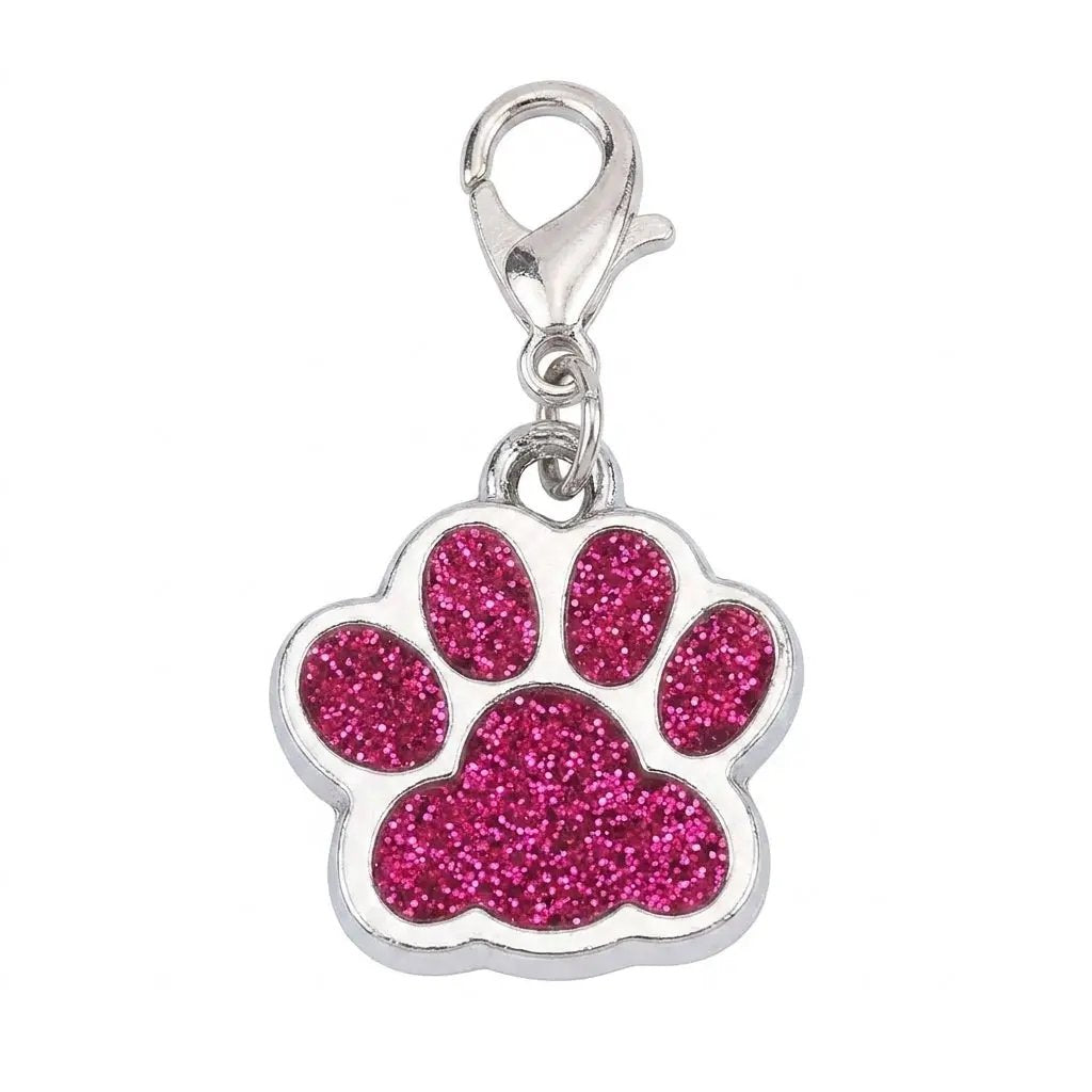 Glitter pootafdruk-charm met karabijnsluiting charm - Studio Axis