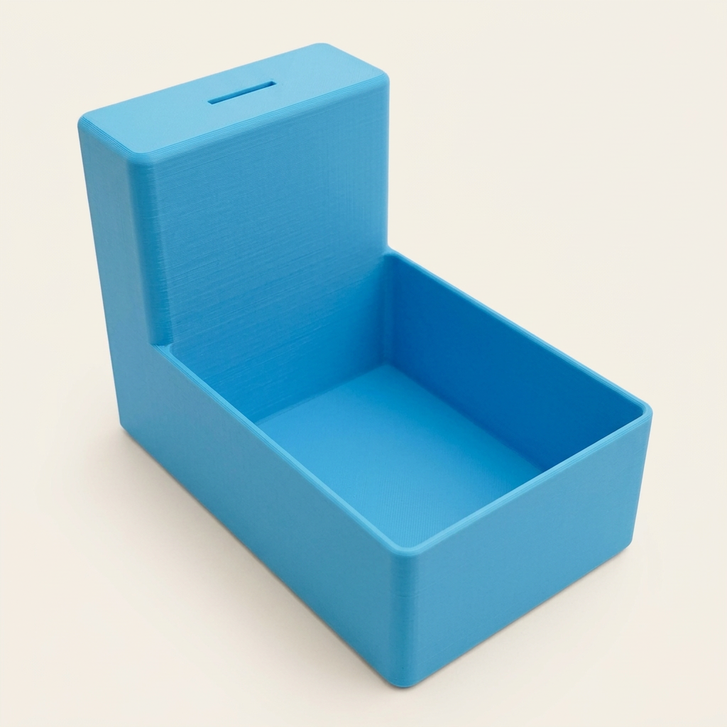 Lichtblauwe displaybox zonder deksel en zonder zichtbaar zwart blok