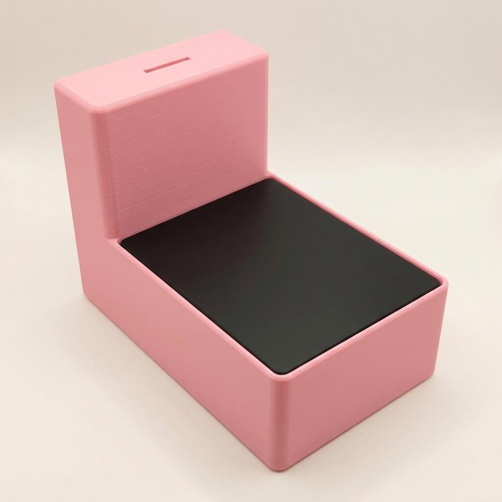 Lichtroze displaybox met zwart deksel