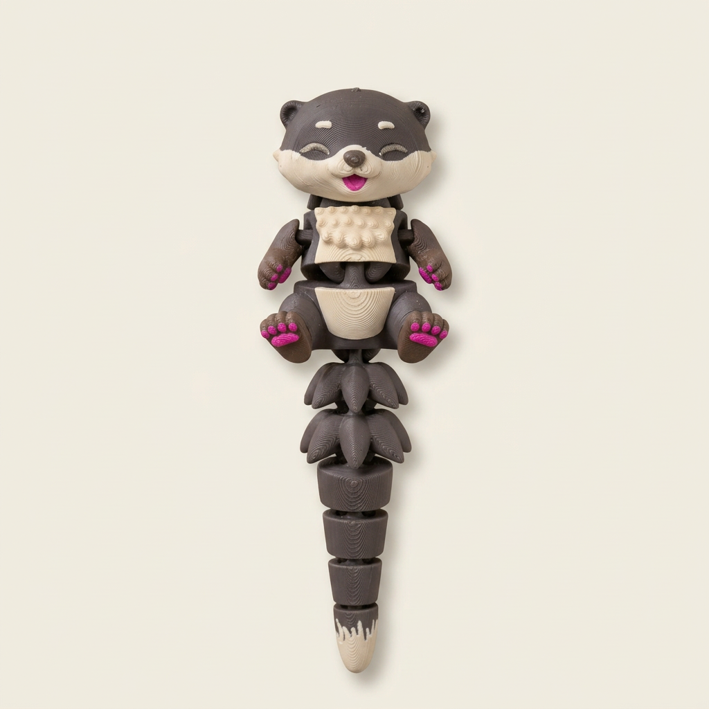 Otter toy met de lichte tint uit de originele foto