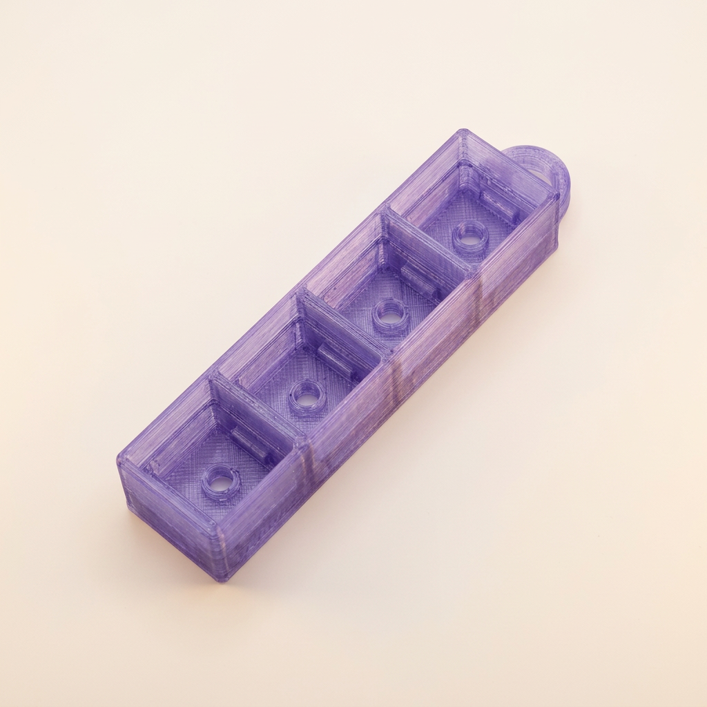 Paarse translucent langwerpige clicker base