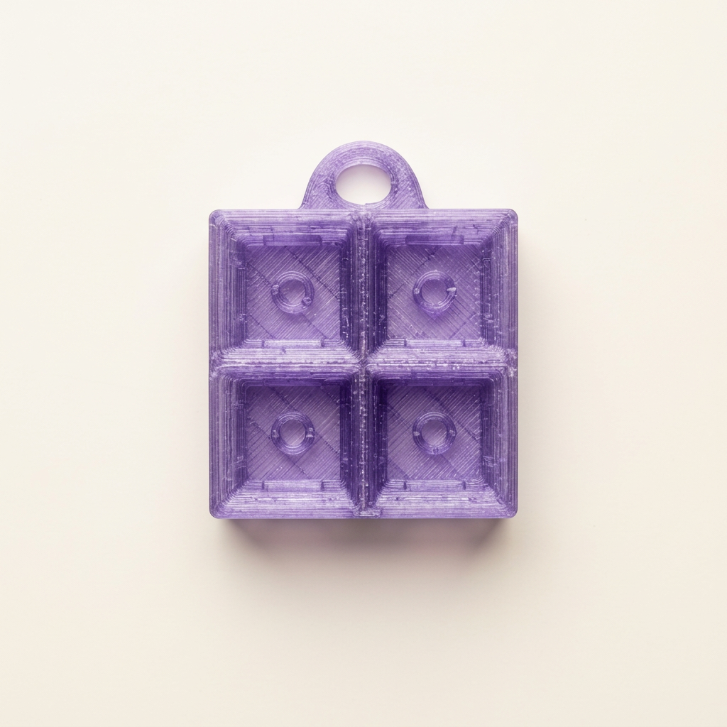 Paarse translucent vierkante clicker base