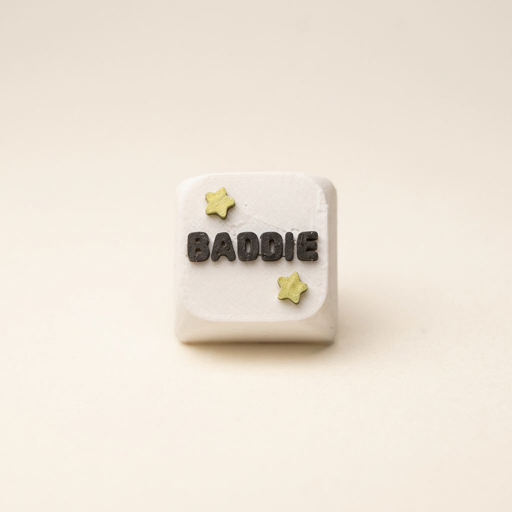 Productafbeelding van de keycap op een warm gebroken witte achtergrond