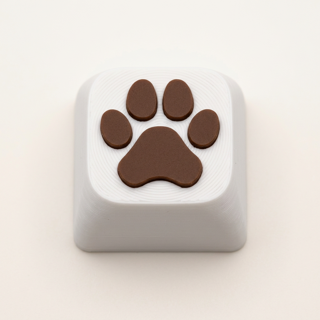 Productfoto van de pootafdruk-keycap
