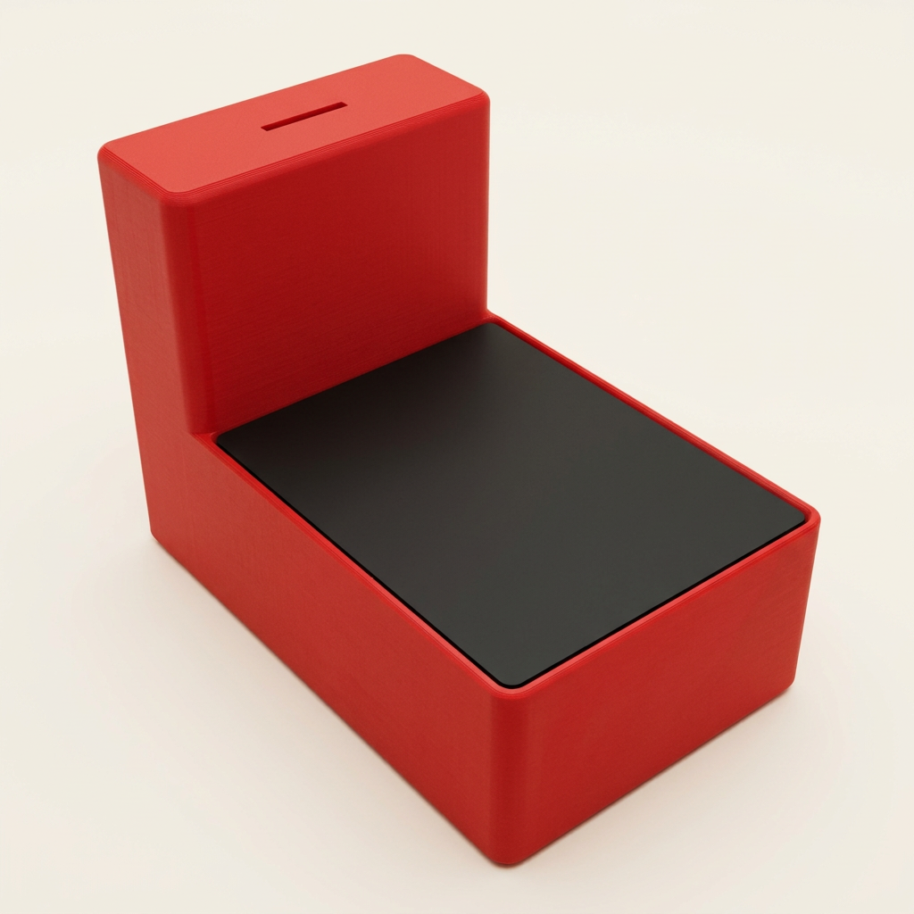 Rode displaybox met zwart deksel