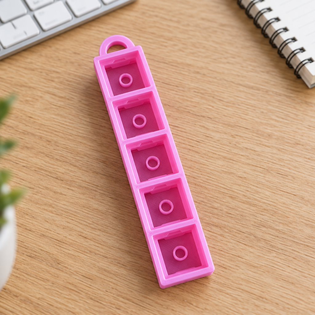 Clicker base met sleutelhanger (1  tot 9 vakjes)