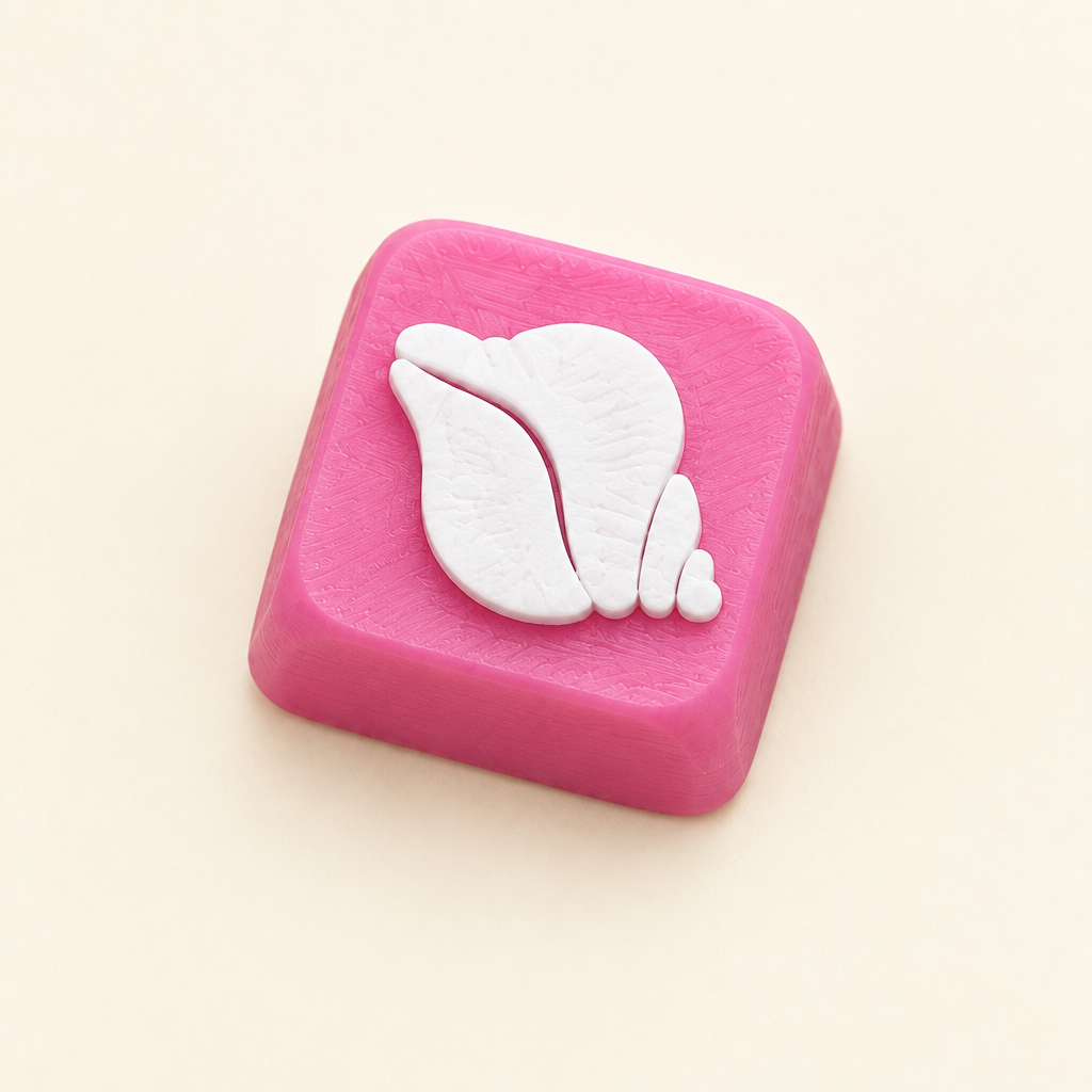 Roze schelp-keycap