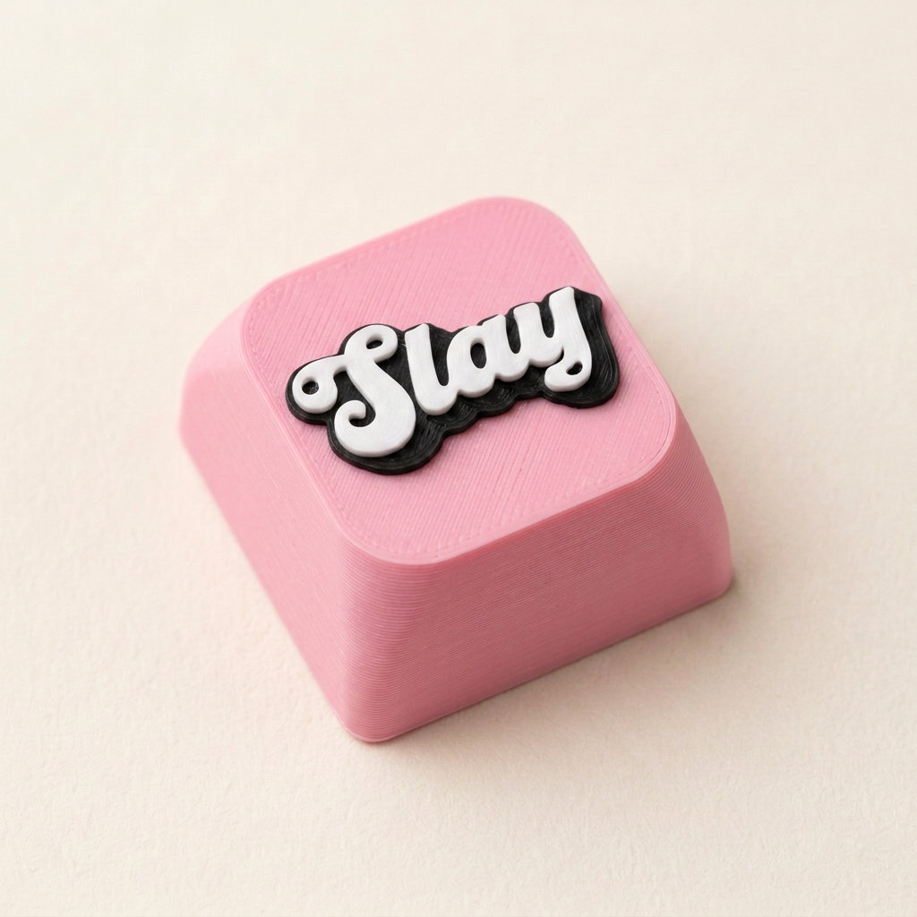 Slay-keycap met roze basis