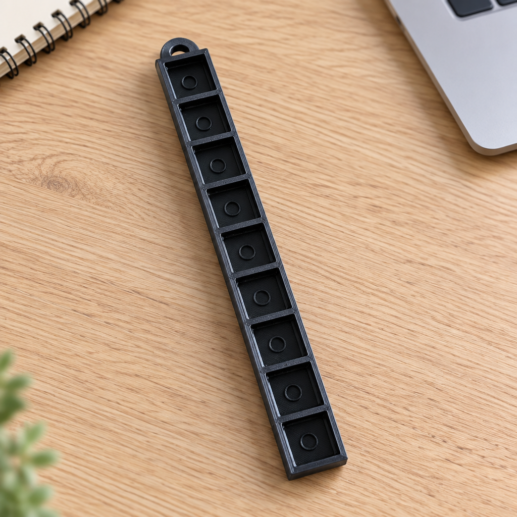 Zwarte clickerbase op een bureau